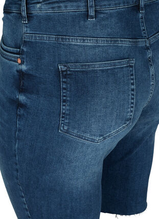 Amy Denim Shorts mit hoher Taille, Blue denim, Packshot image number 3