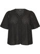 Bluse aus Broderie Anglaise mit Knopfleiste, Schwarz, Packshot image number 0