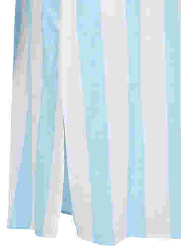 Kurzärmeliges Hemdkleid aus Baumwolle mit Streifen, Blue Bell Stripe, Packshot image number 3