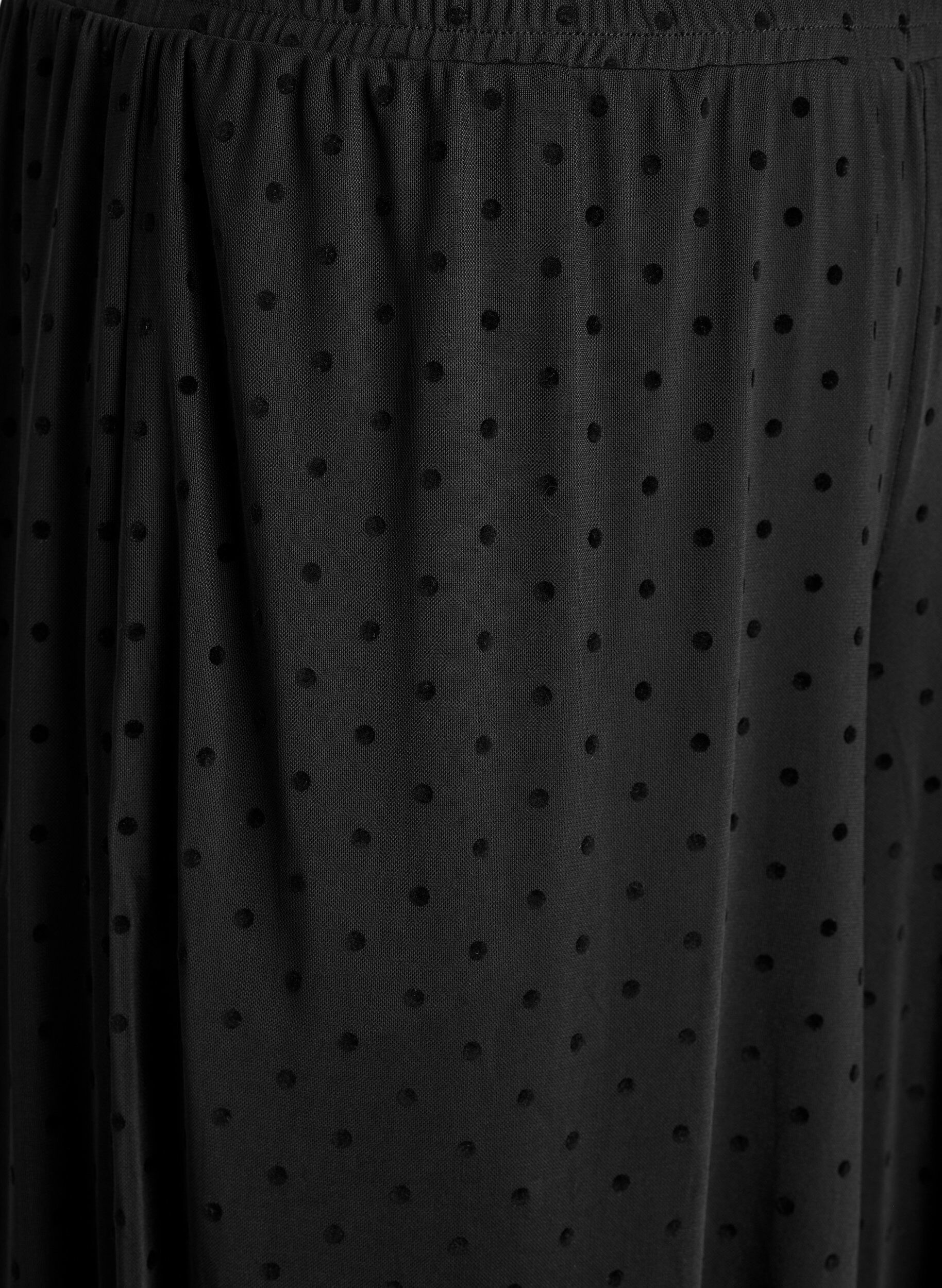 Zizzi Ballonhose aus Mesh mit Polka Dots, Schwarz, Packshot image number 2