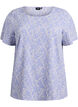 Bluse mit Struktur und kurzen &Auml;rmeln, Blau, Packshot image number 0