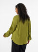 Bluse aus Viskose mit V-Ausschnitt und langen &Auml;rmeln, Gr&uuml;n, Model image number 2