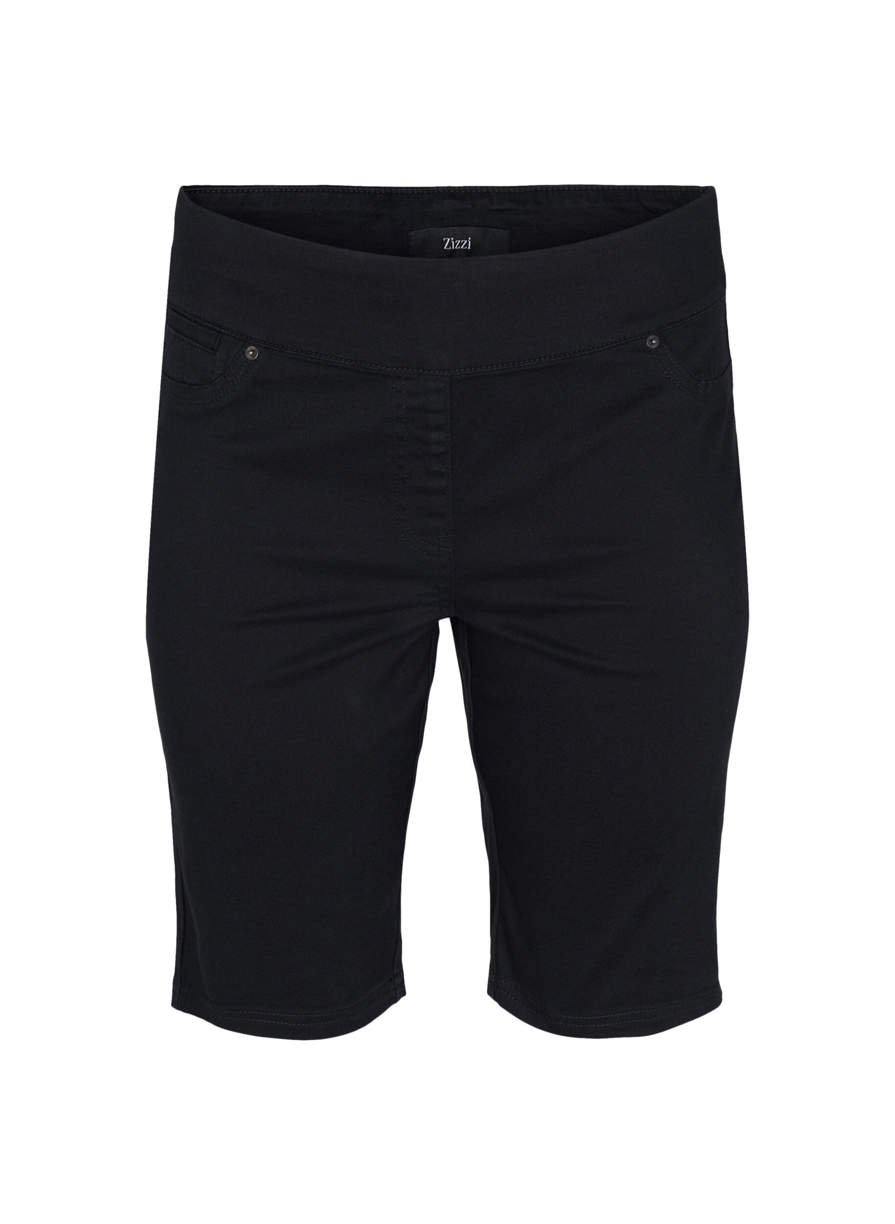 Zizzi Eng anliegende Shorts mit Ges&auml;&szlig;taschen, Black, Packshot image number 0