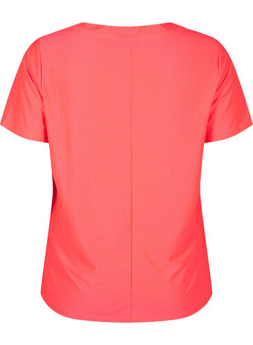 Trainings-T-Shirt mit V-Ausschnitt und Muster, Fyring Coral ASS, Packshot image number 1