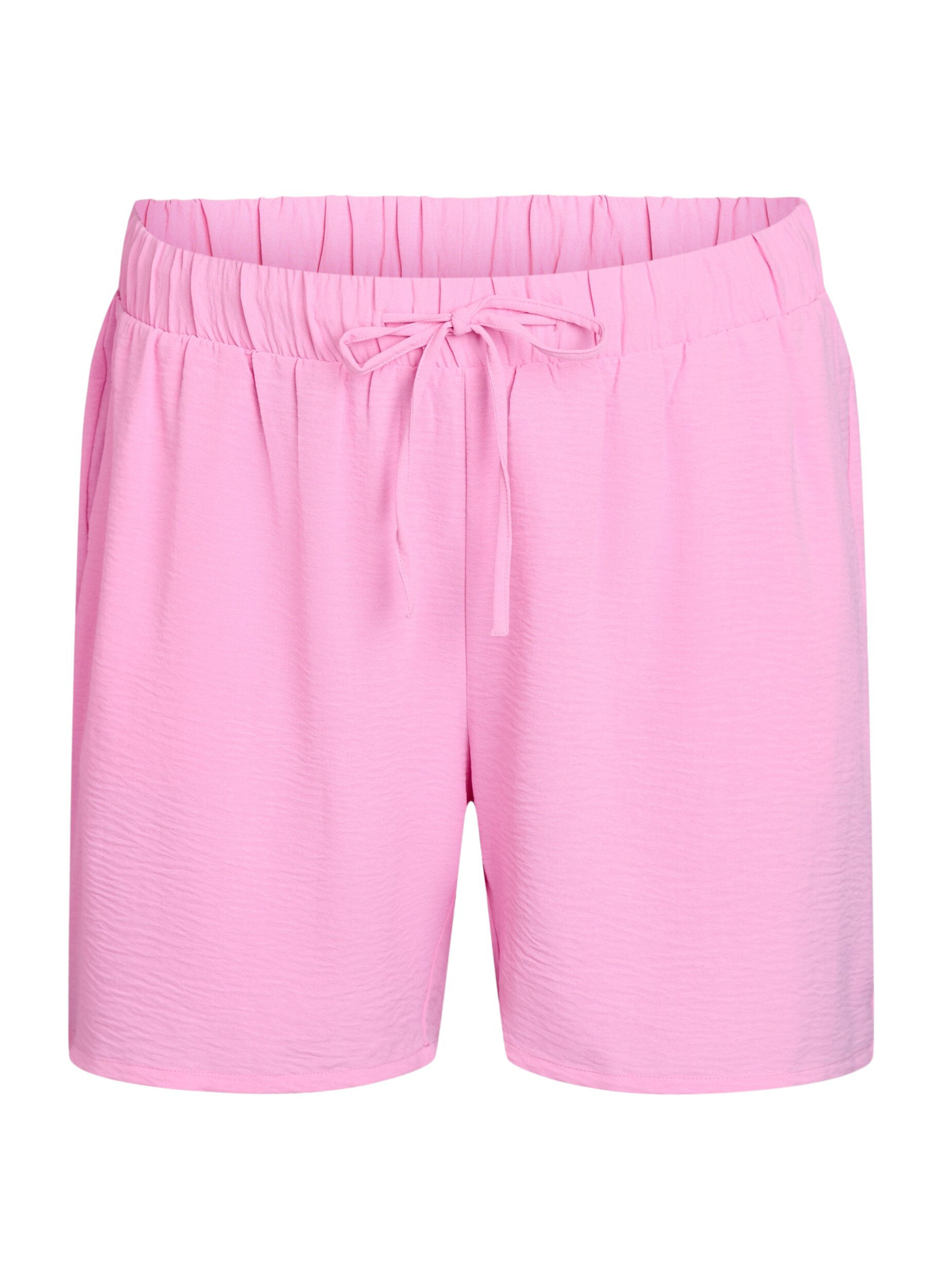Zizzi Kurze Hose mit Taschen und elastischem Bund, Pink, Packshot image number 0