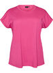Kurz&auml;rmeliges T-Shirt aus einer Baumwollmischung, Pink, Packshot image number 0