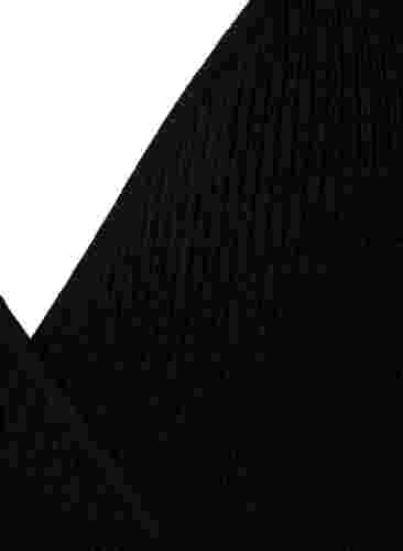 Strickbluse mit Wrap, Black, Packshot image number 2