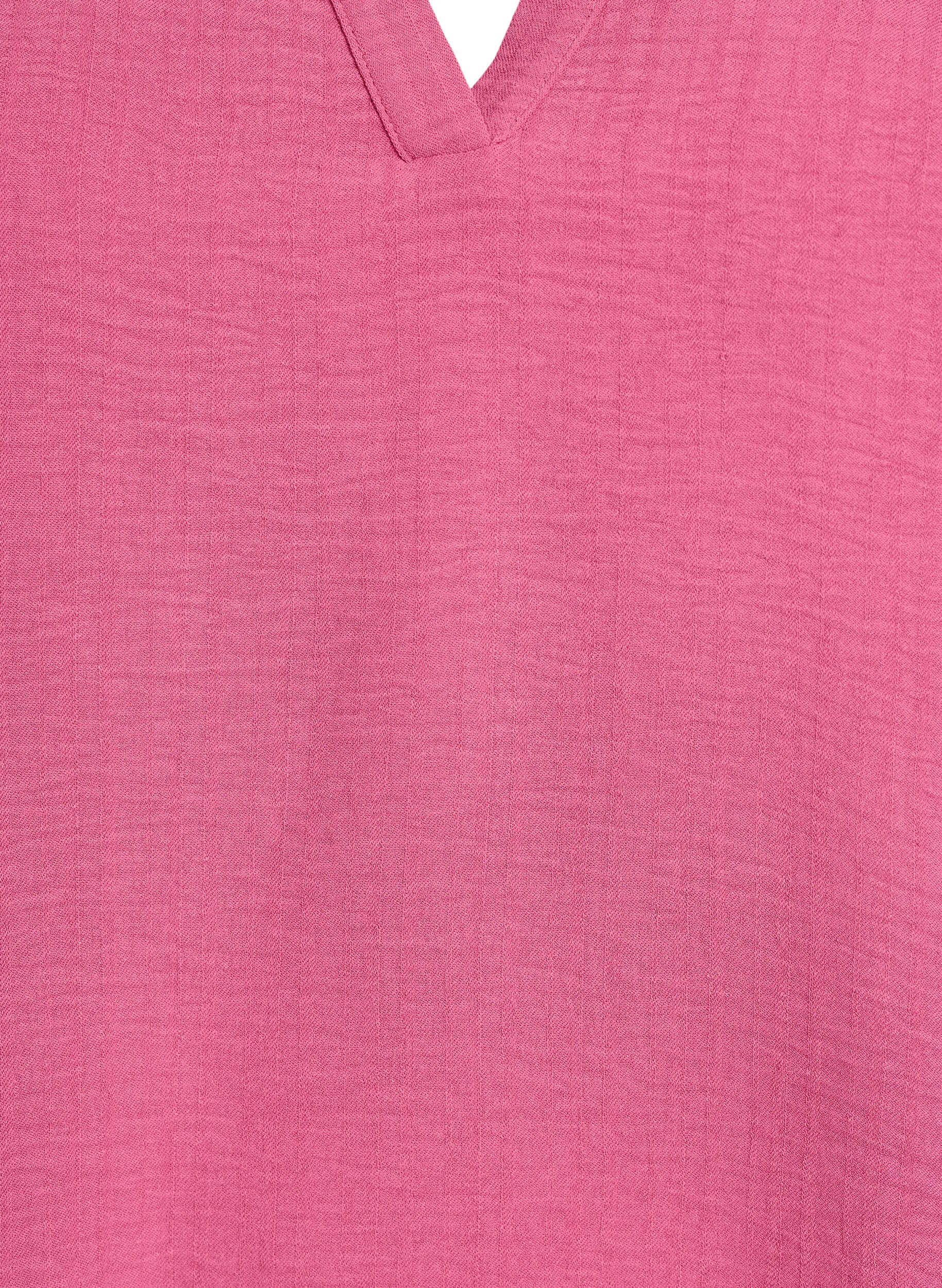 Zizzi Lockere Bluse mit kurzen &Auml;rmeln, Rot, Packshot image number 2