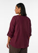 Baumwollbluse mit V-Ausschnitt, Rot, Model image number 2