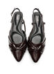 Slingback mit Schleifendetail in Lackoptik, Braun, Packshot image number 2