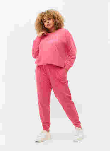 Jogginghose mit Print und Taschen, Hot Pink AOP, Model image number 0