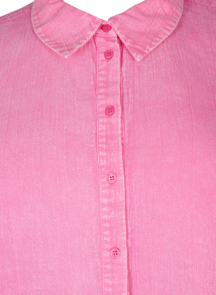 Einfarbige Jeansbluse, Pink Power, Packshot image number 2