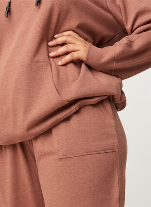 Melierte Sweatpants mit Taschen, Cognac Melange, Model image number 1