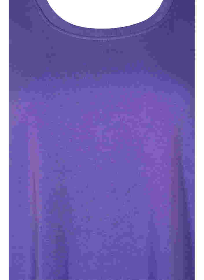 Sweatshirtkleid mit kurzen Ärmeln und Schlitzen, Ultra Violet, Packshot image number 2