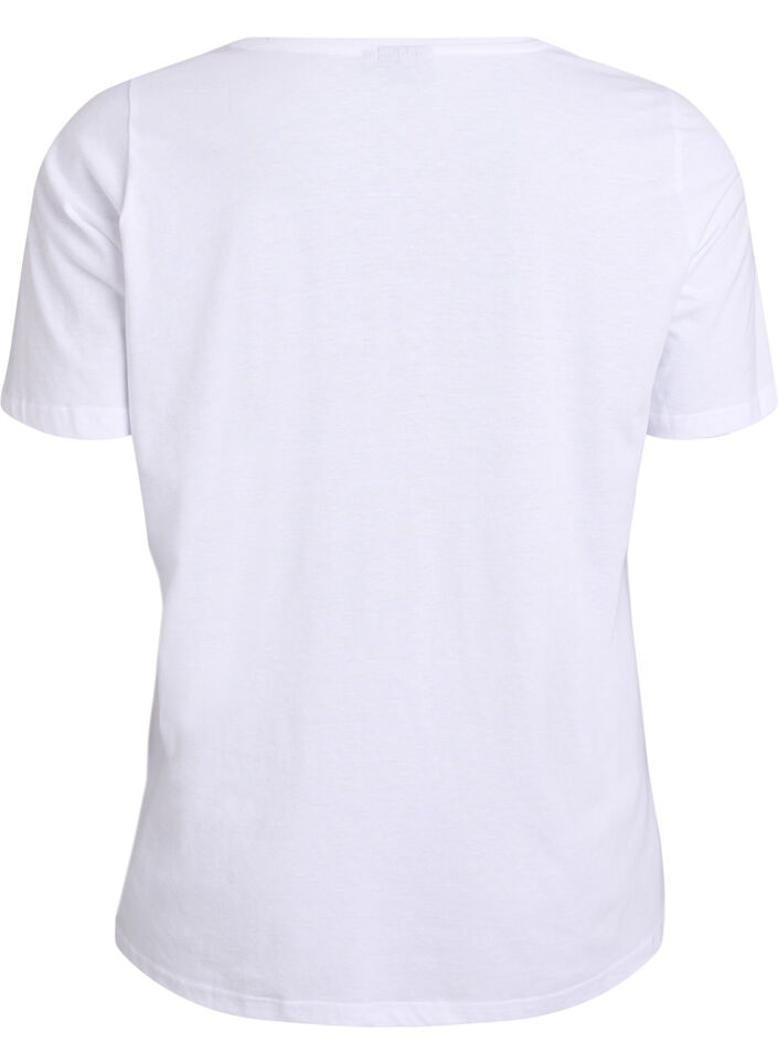 T-Shirt mit Print, Wei&szlig;, Packshot image number 1