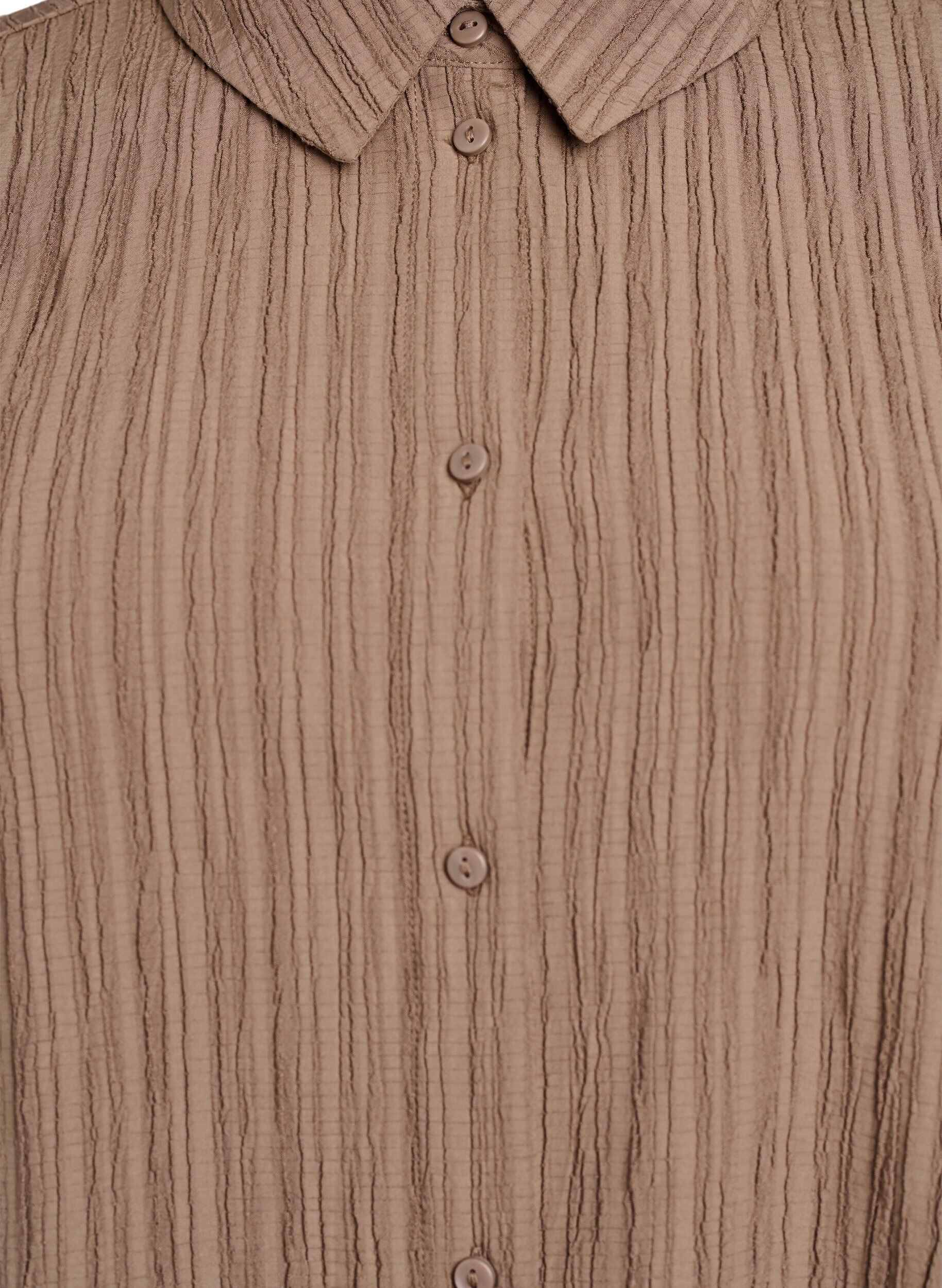 Zizzi FLASH - Bluse mit Textur, Braun, Packshot image number 2