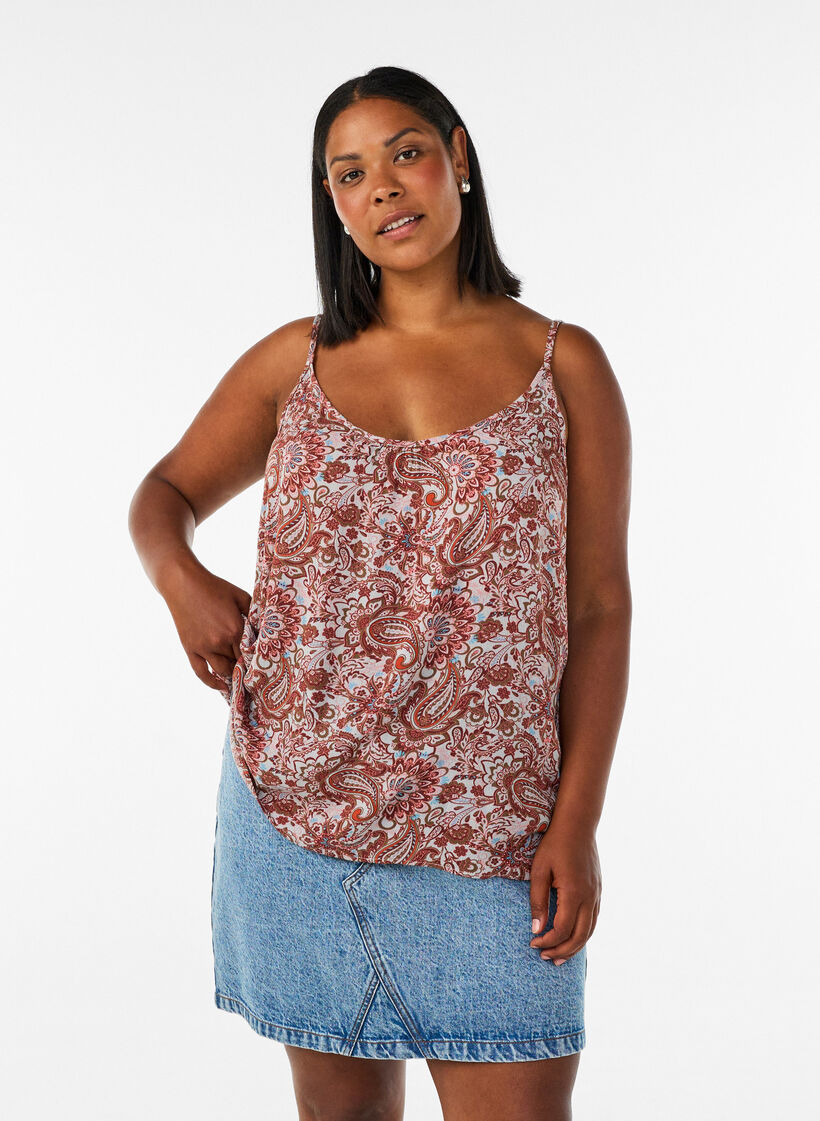 Tr&auml;gertop aus Viskose, Pink, Model image number 0