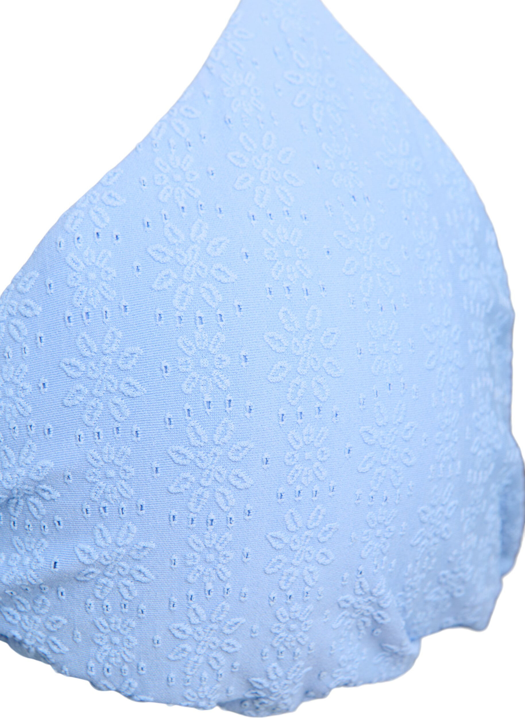 Zizzi Triangel-Bikinioberteil mit Strukturmuster, Blau, Packshot image number 2