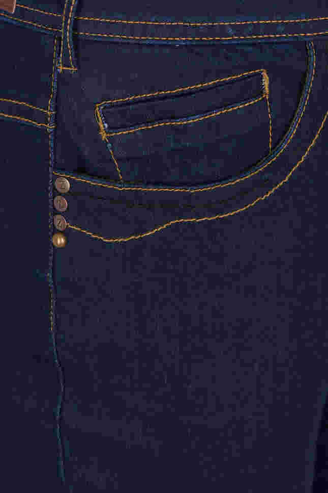 Slim Fit Vilma Jeans mit hoher Taille, Dk blue rinse, Packshot image number 2