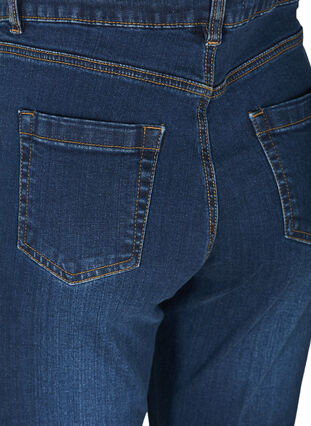 Hochtaillierte Ellen Bootcut Jeans, Dark blue denim, Packshot image number 3