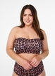Bandeau-Bikinioberteil mit Leopardenmuster, Beige, Model image number 0