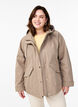 Kurze Fr&uuml;hlingsjacke mit abnehmbarer Kapuze, Beige, Model image number 0