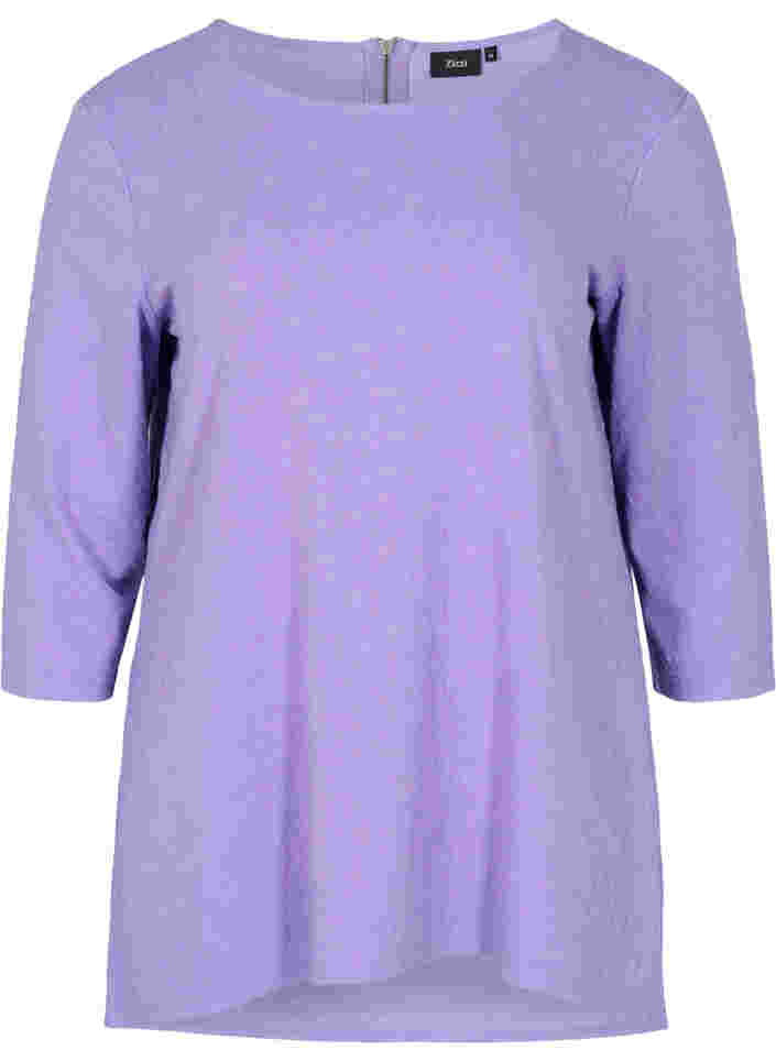 Bluse mit Rundhals und 3/4-Ärmeln, Paisley Purple, Packshot image number 0