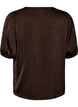 Bluse aus Satin mit Schleifen und ellbogenlangen &Auml;rmeln, Braun, Packshot image number 1