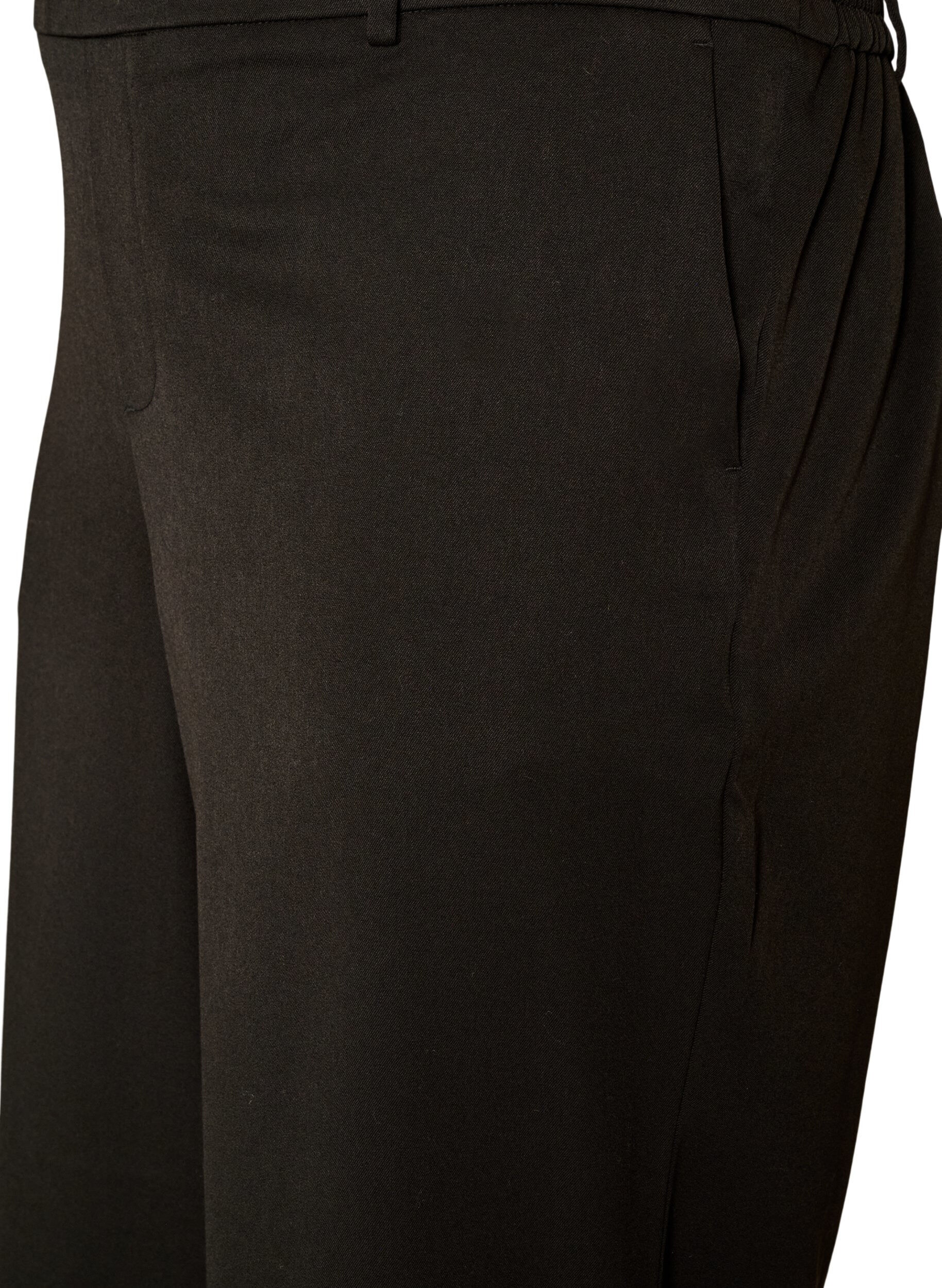 ZizziHoch taillierte Anzughose mit gerader Passform, Schwarz, Packshot image number 2