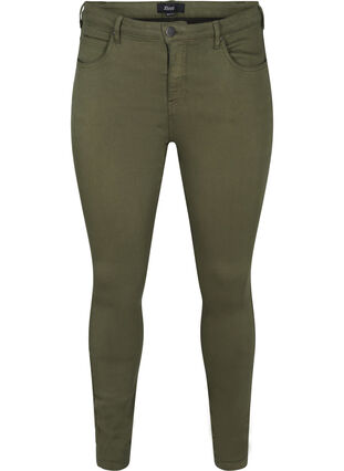 Super Slim Amy Jeans mit hoher Taille, Forest Ngt, Packshot image number 0