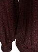 Bluse mit vertikaler Struktur und Glitzerfaden, Braun, Packshot image number 3