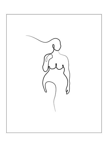 Poster mit Frauensilhouette