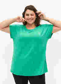 Kurzarm Trainingsshirt, Mint, Model