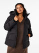 Kurze Steppjacke mit Kapuze, Schwarz, Model image number 0
