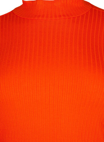 Taillierte Bluse aus Viskose mit hohem Halsausschnitt, Orange.com, Packshot image number 2