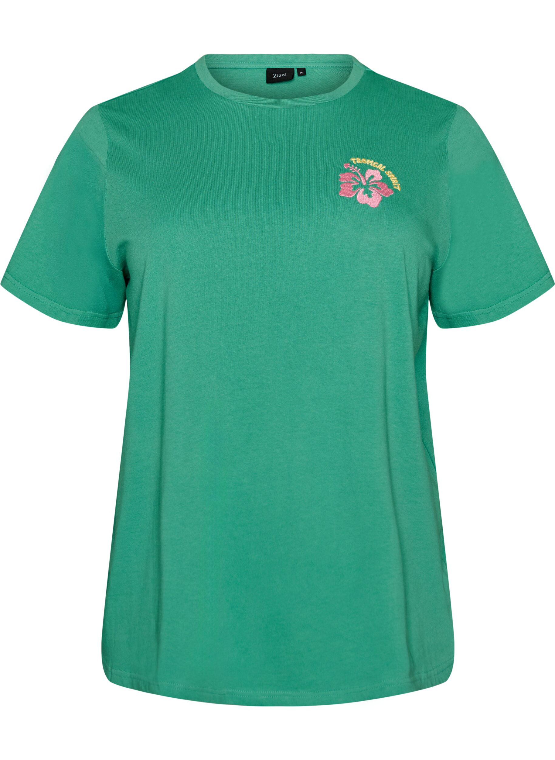 ZizziT-Shirt aus Bio-Baumwolle mit R&uuml;ckenprint, Gr&uuml;n, Packshot image number 0