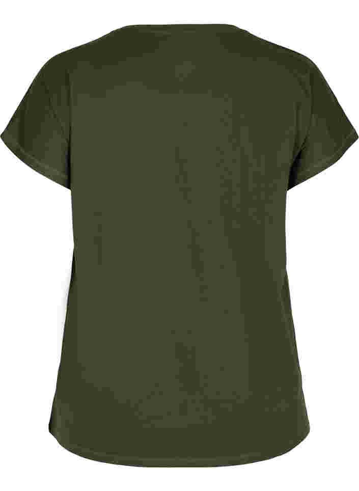 Einfarbiges Trainings-T-Shirt, Forest Night, Packshot image number 1
