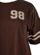 Short t-shirt dress with sporty details, Brown, Packshot image number 2