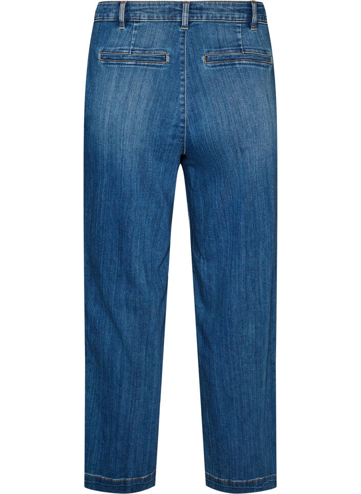 Myra Jeans in weiter Passform mit hoher Taille, Blau, Packshot image number 1