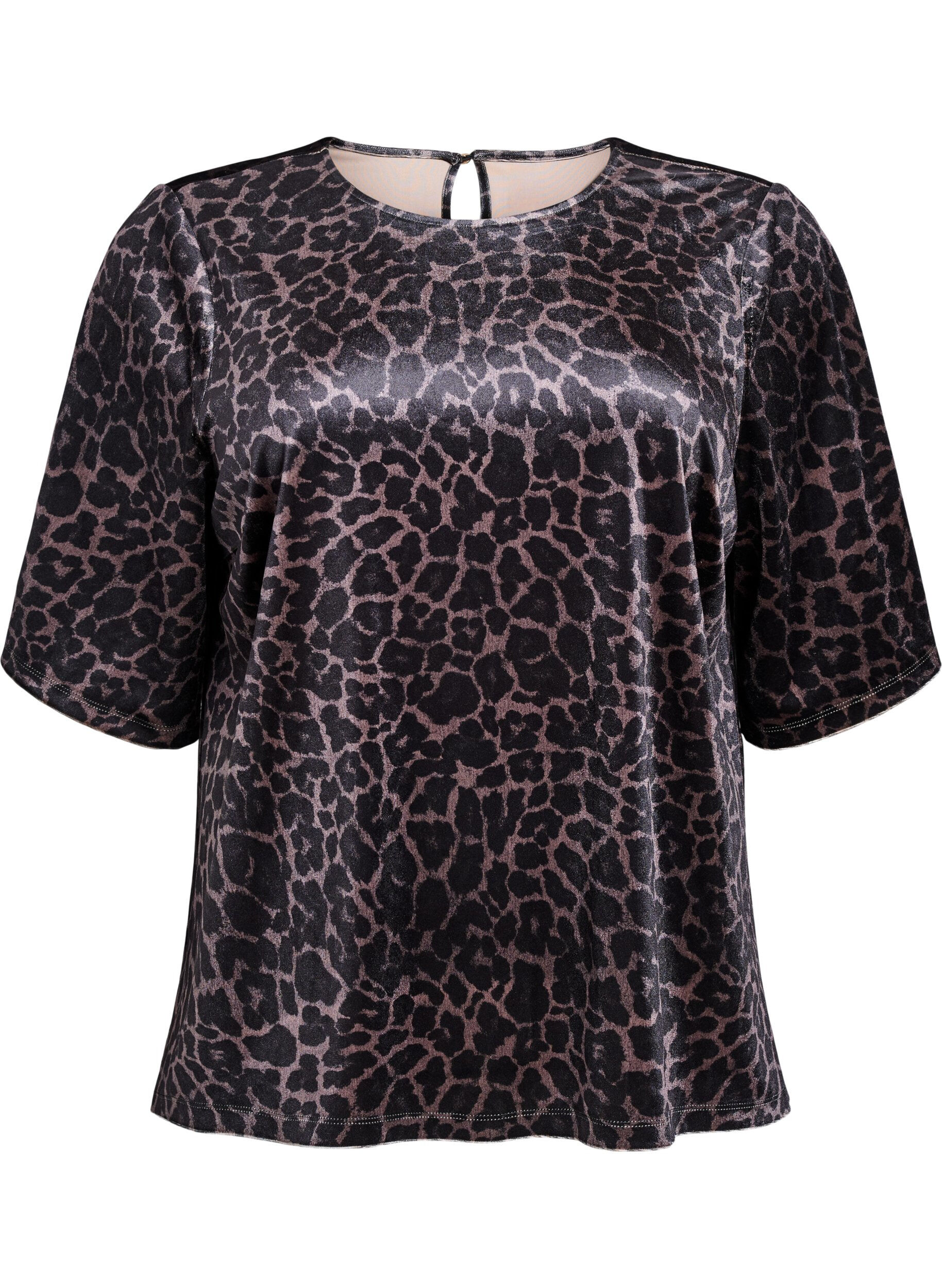 Kurz&auml;rmeliges Top aus Velours