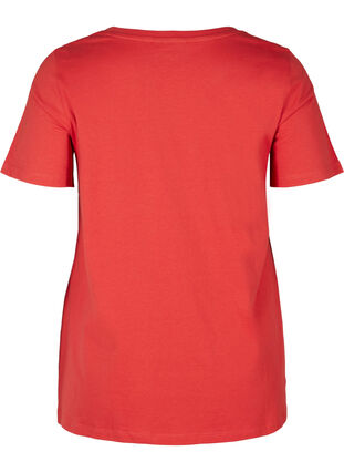 Weihnachts-T-Shirt aus Baumwolle, Tango Red Merry, Packshot image number 1