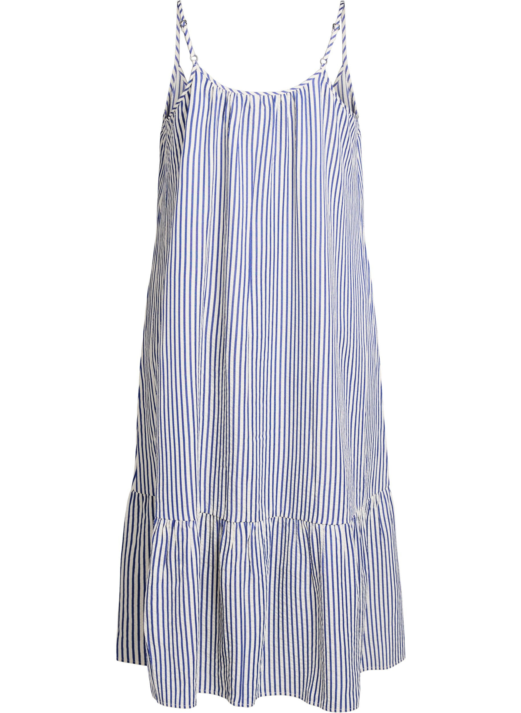 ZizziSommerkleid mit Streifen und A-Linie, Blau, Packshot image number 1