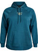 Hoodie mit gesticktem Frontmotiv, Gr&uuml;n, Packshot image number 0