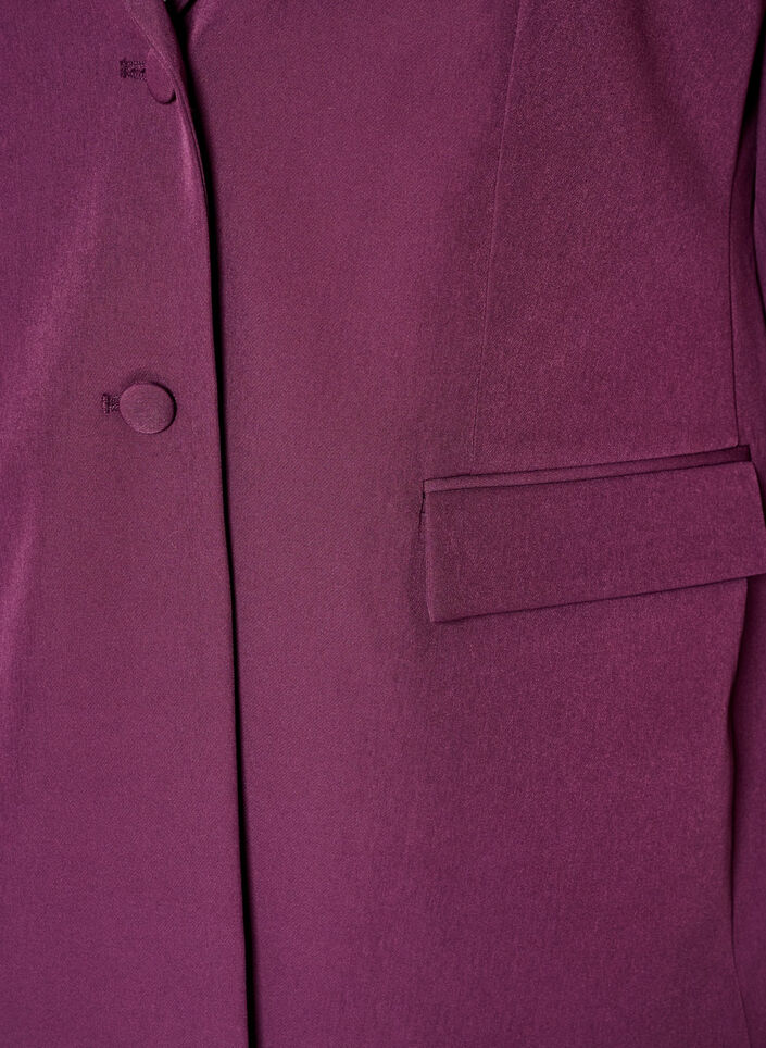 Klassischer Blazer mit Knopfverschluss, Lila, Packshot image number 2