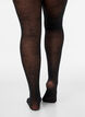 50-Den-Strumpfhose mit Blumenmuster, Schwarz, Model image number 3
