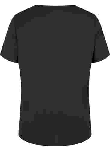 Kurzärmeliges T-Shirt mit Rundhalsausschnitt, Black MB, Packshot image number 1