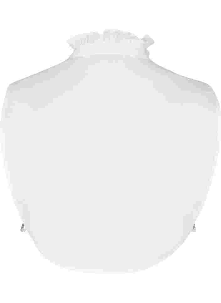 Lockerer Hemdkragen mit Rüschen, Bright White, Packshot image number 1