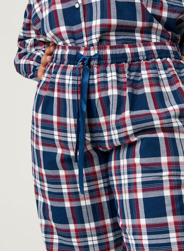 Karierte Schlafanzughose aus Baumwolle, Navy Comb Check, Model image number 1