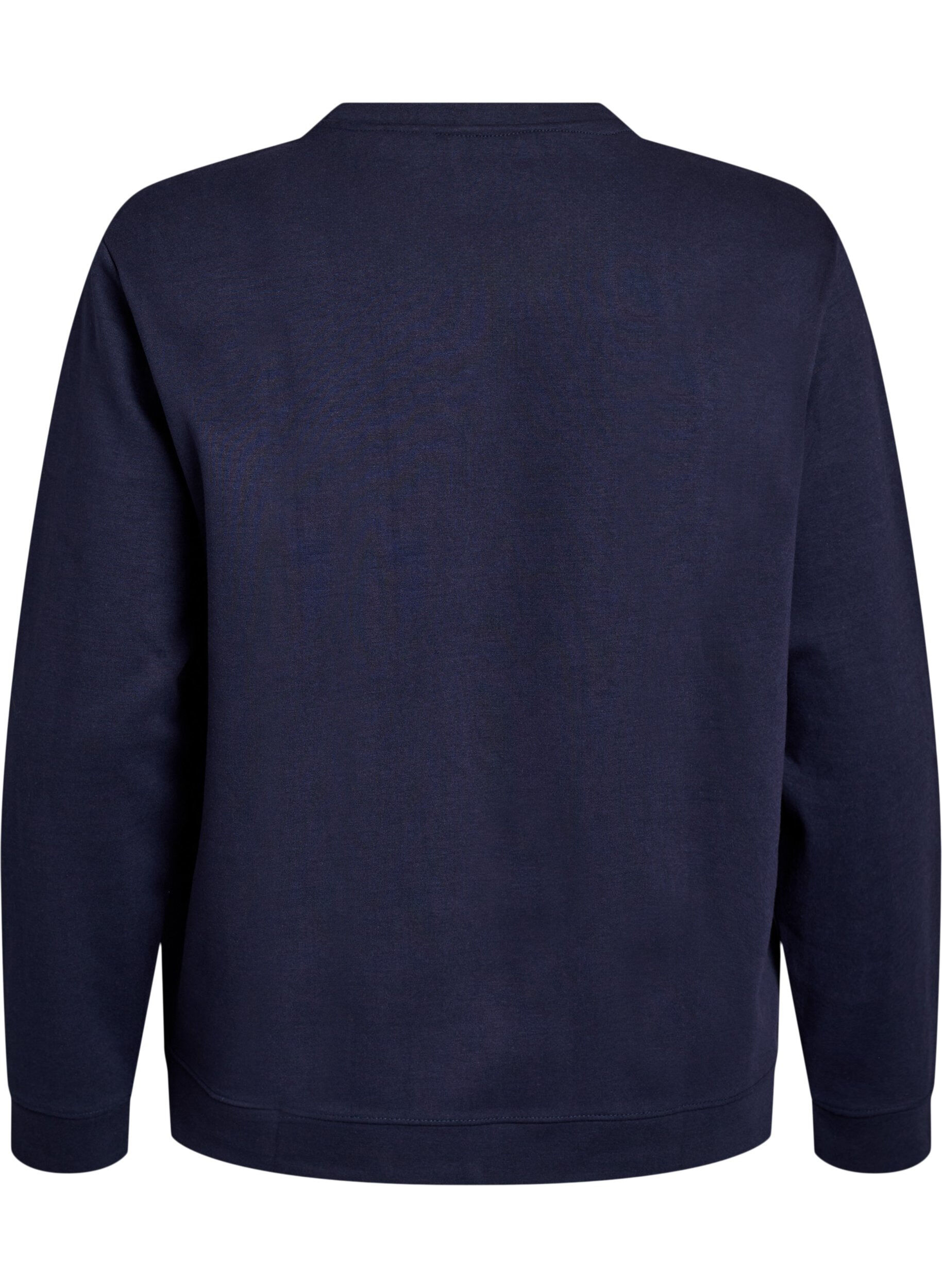 Zizzi Sweatshirt mit Rundhalsausschnitt, Blau, Packshot image number 1