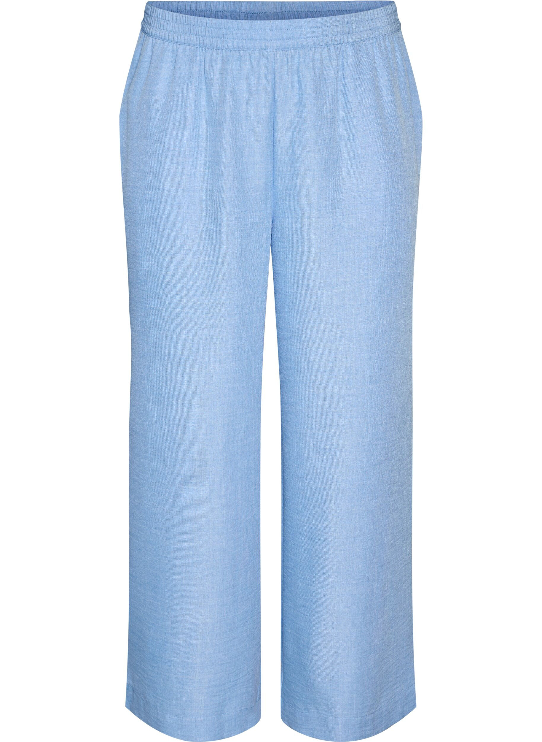 ZizziLockere Hose mit elastischem Bund und Taschen, Blau, Packshot image number 0